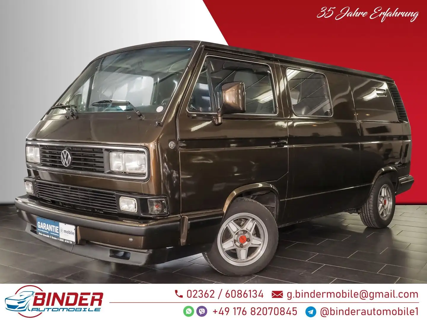 Volkswagen T3 KASTEN -  5 SITZER - OLDTIMER - 2 HAND - TOP Brun - 1