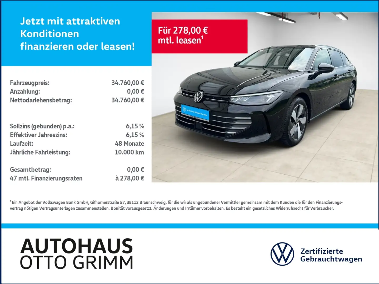 Volkswagen Passat Variant 1.5 eTSI Business DSG KLIMA LED NAVI ALU Zwart - 1