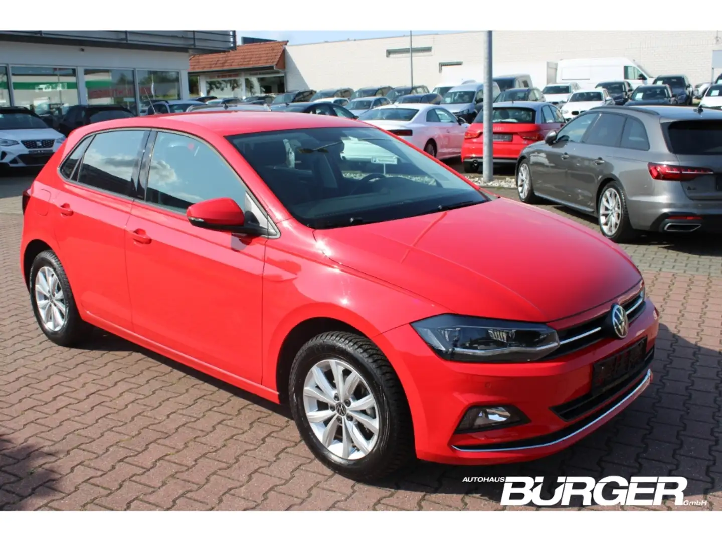 Volkswagen Polo VI Highline 1.0 TSI LED ACC PDC v+h SitzHZG DAB Am Rot - 1