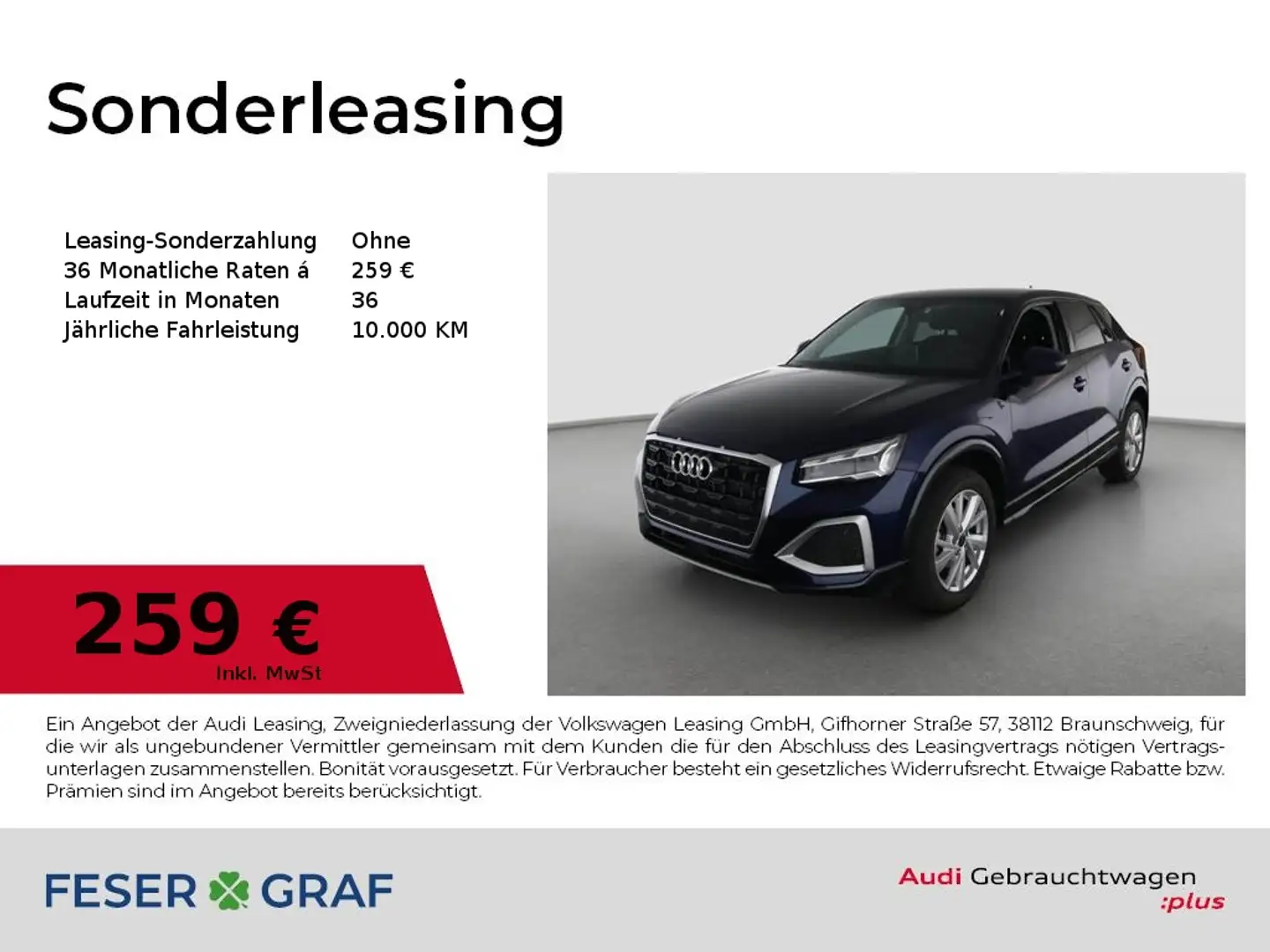 Audi Q2 35 TFSI S tronic adv Navi,AHK,Matrix Blau - 1