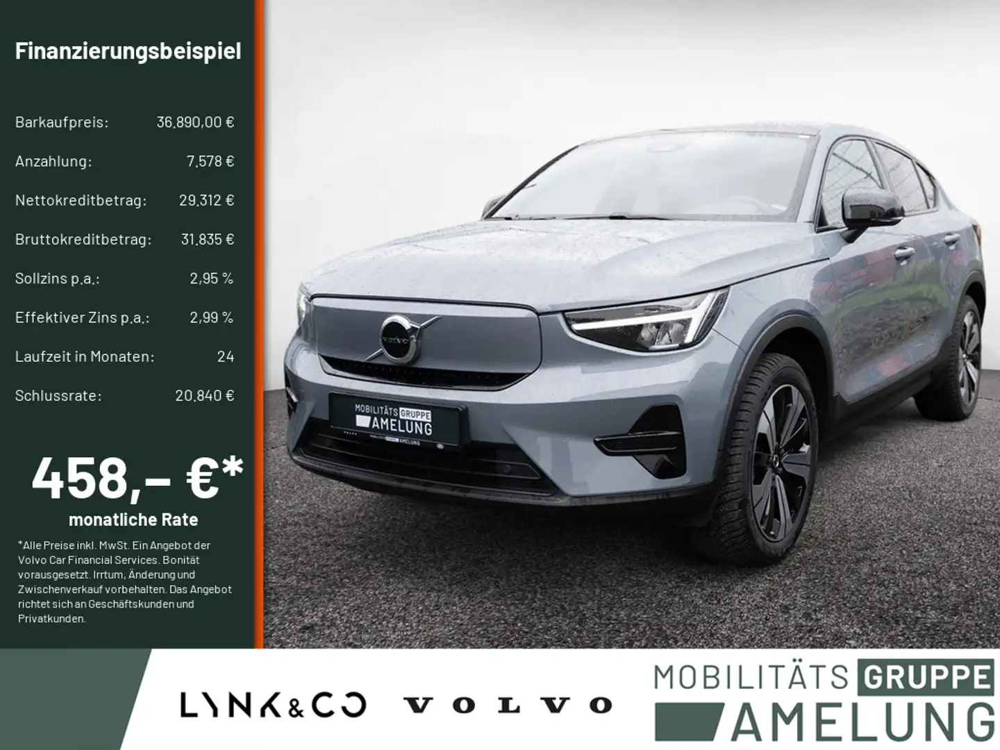 Volvo C40 Plus Recharge Pure Electric AWD LED PANO Grau - 1