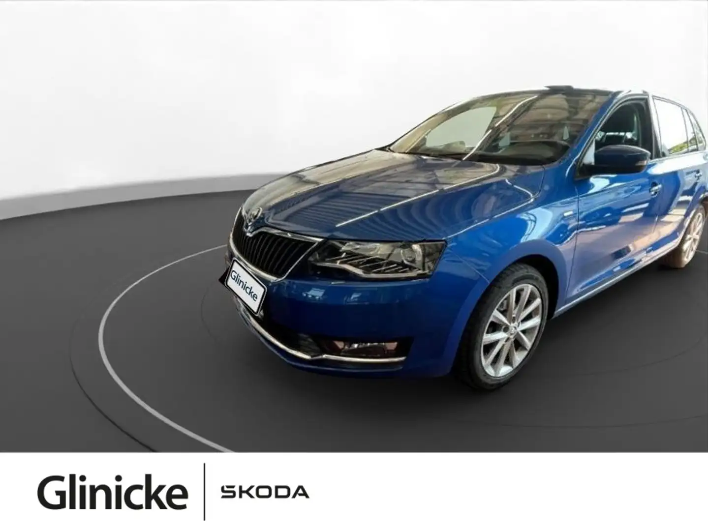 Skoda Rapid/Spaceback 1.0 TSI SiHz PDC Klima DAB Alcan Modrá - 1