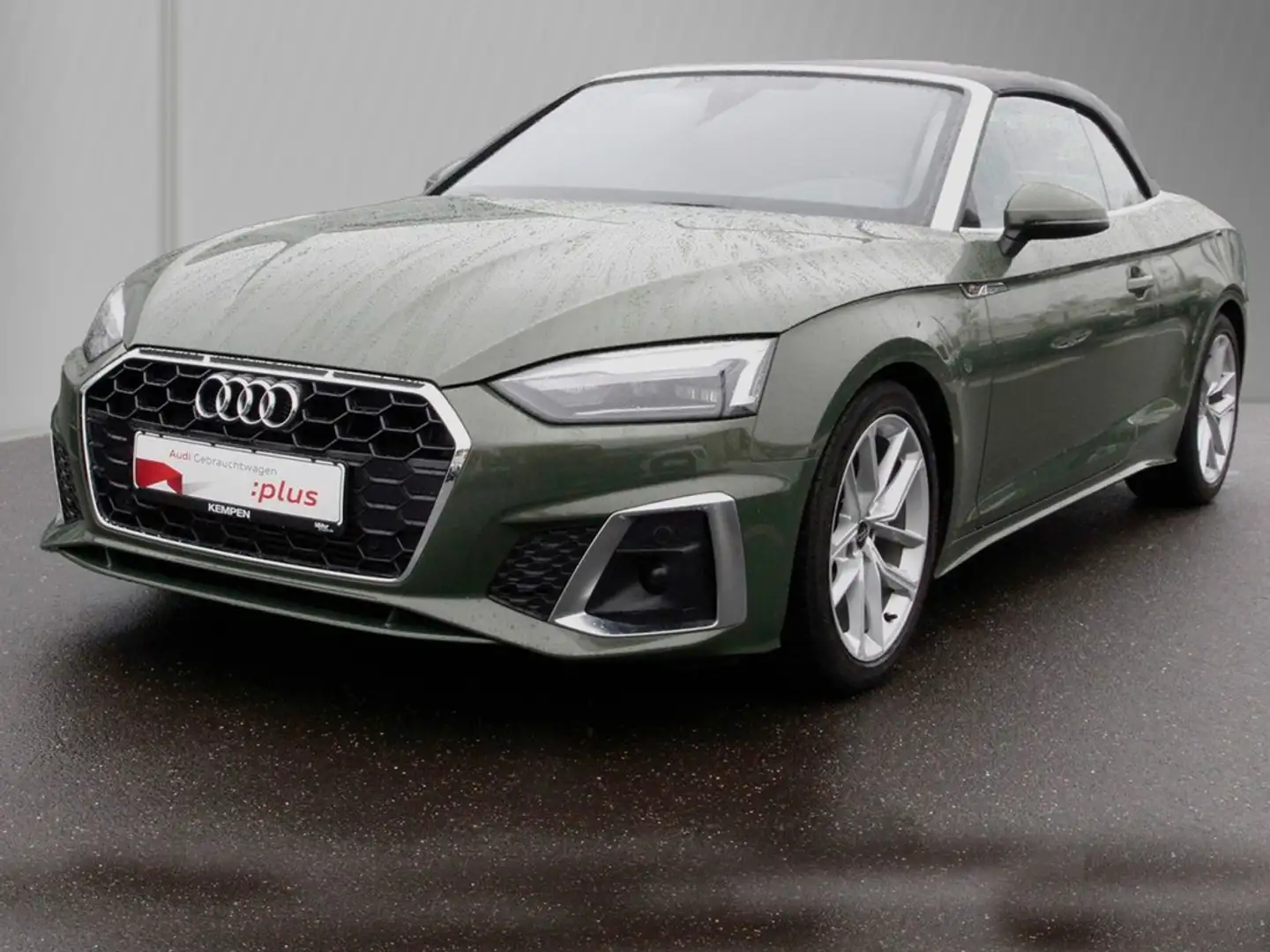 Audi A5 Cabriolet 35 TFSI S line 18" NAVI T-LEDER SHZ AHK Verde - 2