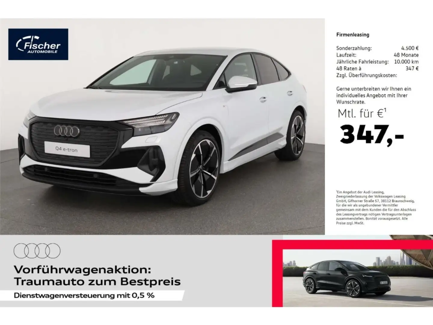 Audi Q4 e-tron Sportback 40 S line Weiß - 1