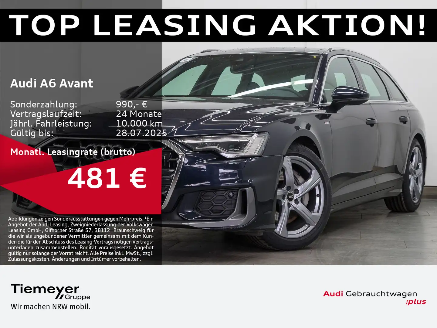 Audi A6 50 TDI Q S LINE PANO MATRIX ALCANTARA K Blau - 1
