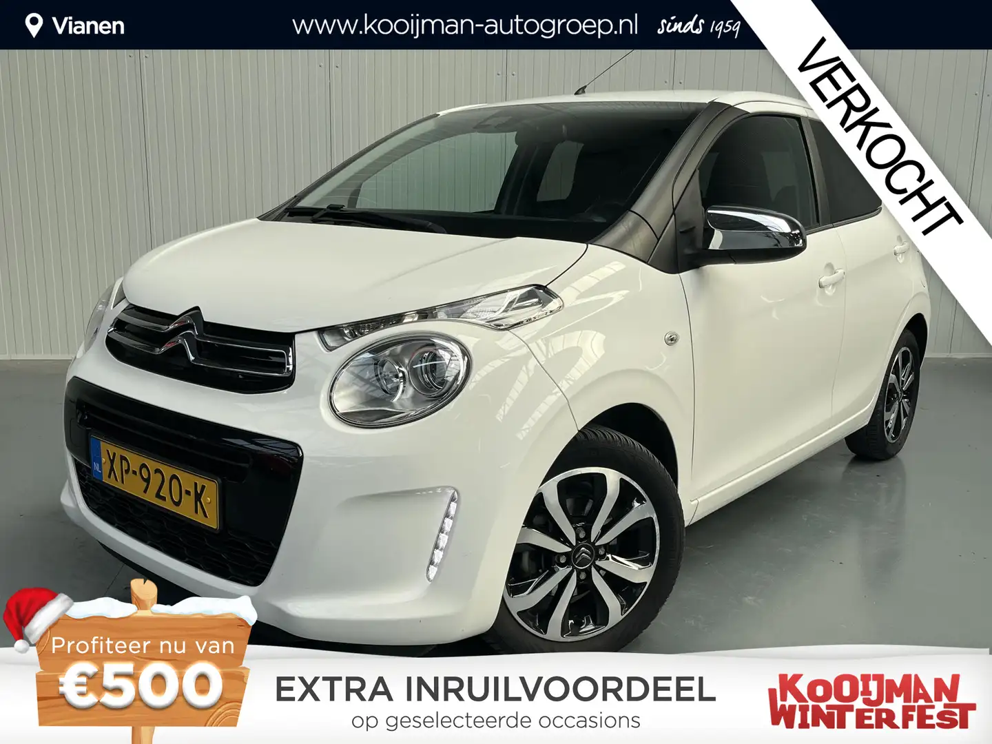 Citroen C1 1.0 VTi Shine , Stoelverwarming, Klimaat Controle, Wit - 1