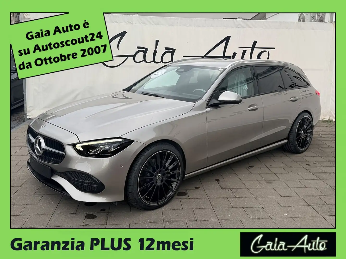 Mercedes-Benz C 220 d NIGHT DESIGN + SPORT 19" BLACK, PELLE Gris - 1