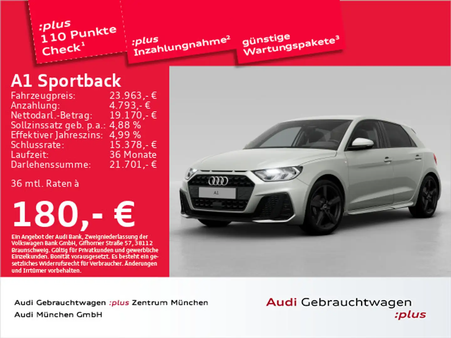 Audi A1 25 TFSI S tronic S line PDC+/SitzHz Silber - 1