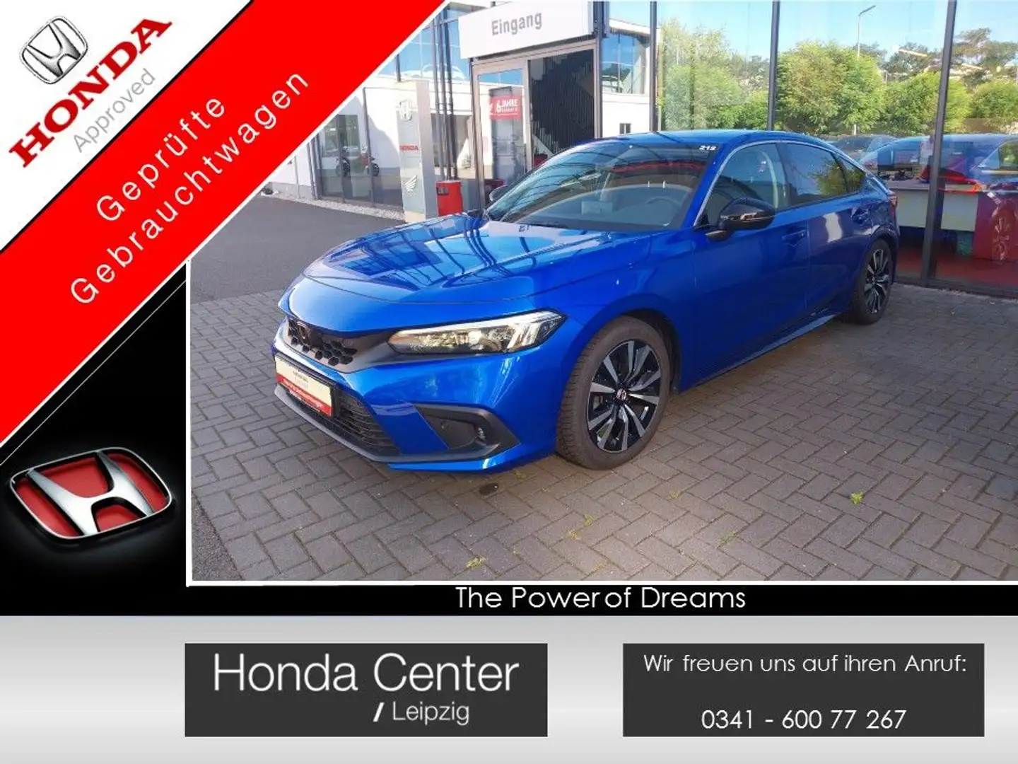 Honda Civic 2,0 e:HEV Advance Sport Paket Navi/LED Blau - 1