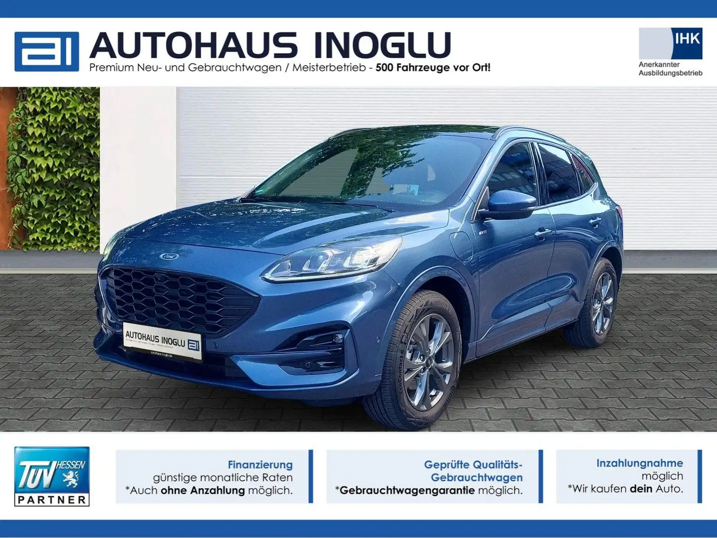 Ford Kuga 2.5 PHEV*ST-Line*Pano*HuD*RKam*LED*Navi*Shz Blau - 1