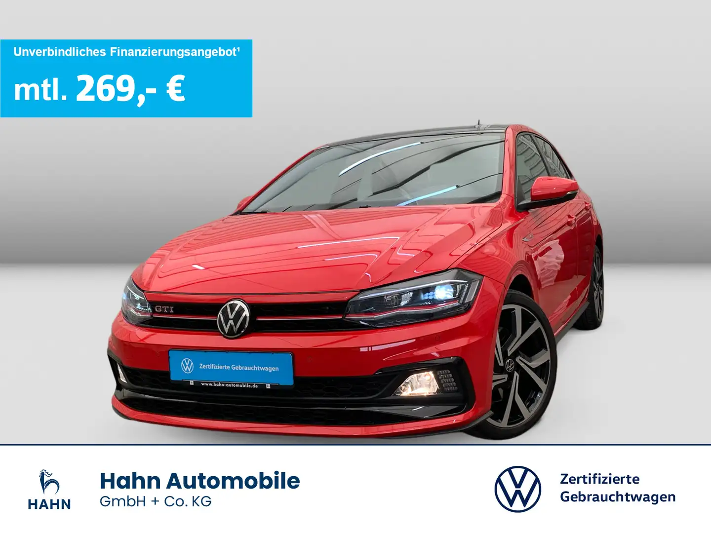 Volkswagen Polo GTI 2.0 TSI DSG Navi LED PanoDach Kamera Rot - 1