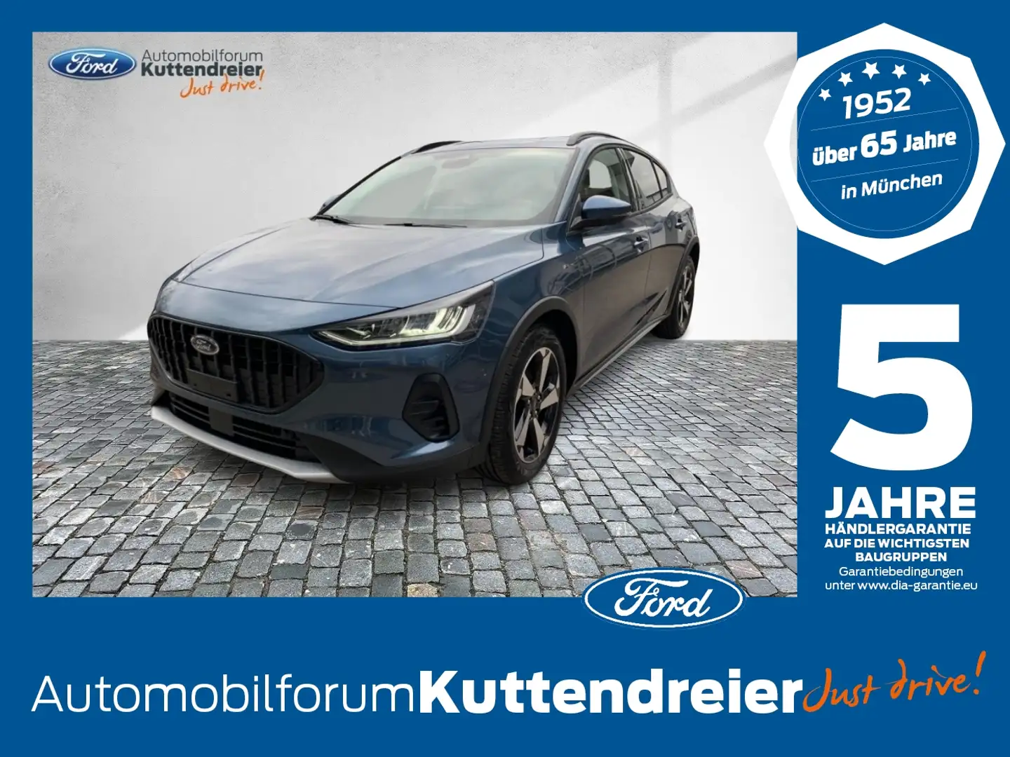 Ford Focus 1.0 EcoBoost Mild-Hybrid Active ACC PDC Bleu - 1