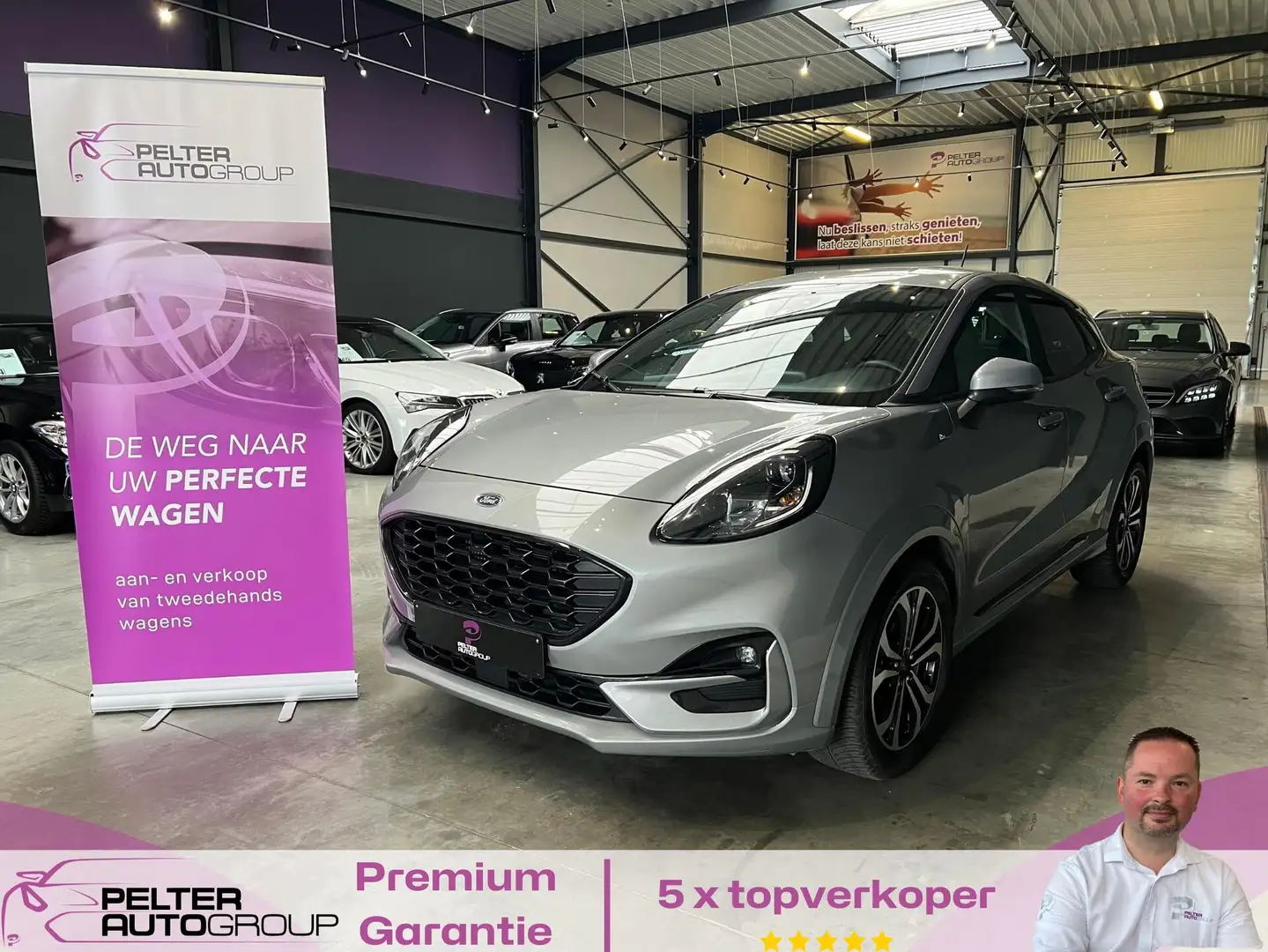 Ford Puma 1.0 EcoBoost Mhev ST-LINE Full option Gris - 1