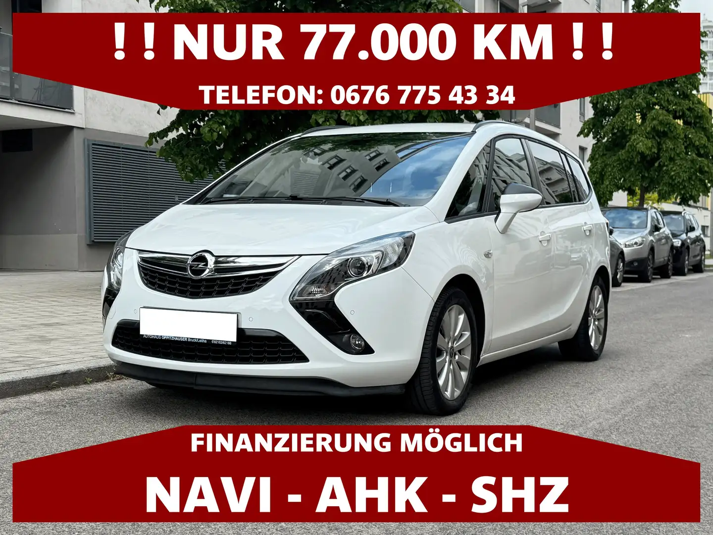 Opel Zafira Tourer 1,6 CDTI | NAVI | AHK | NUR 77.000 KM Blanco - 1
