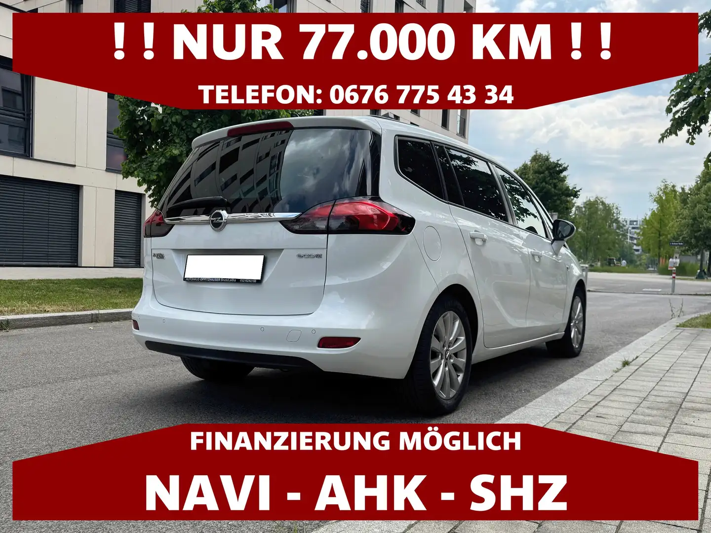 Opel Zafira Tourer 1,6 CDTI | NAVI | AHK | NUR 77.000 KM Blanco - 2