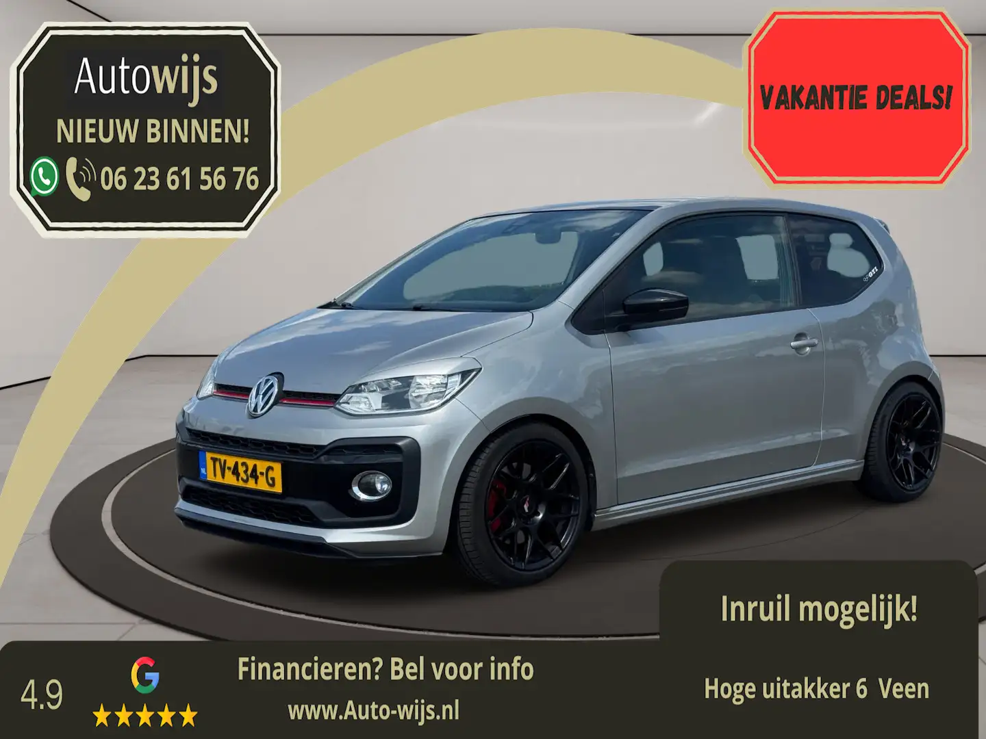 Volkswagen up! 1.0 TSI GTI|Milltek|Dab+|PDC|Beats|140PK|Trekhaak Szürke - 1