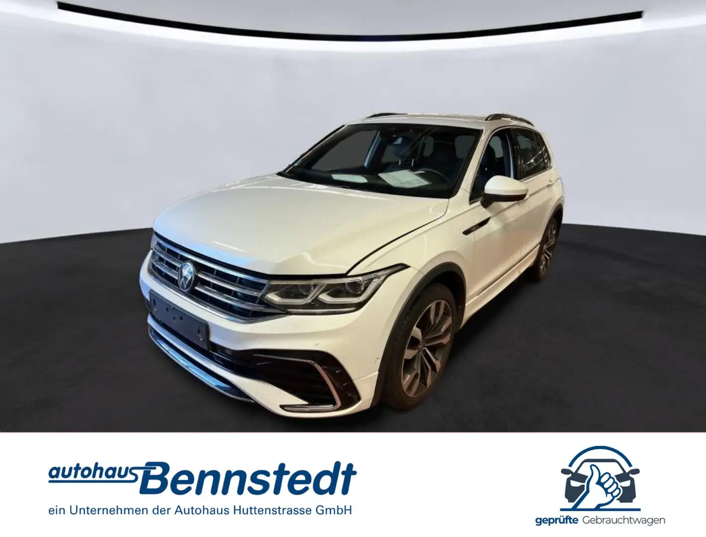 Volkswagen Tiguan 2.0 TDI DSG 4M R-Line LEDER STANDHZG AHK 20" Weiß - 1