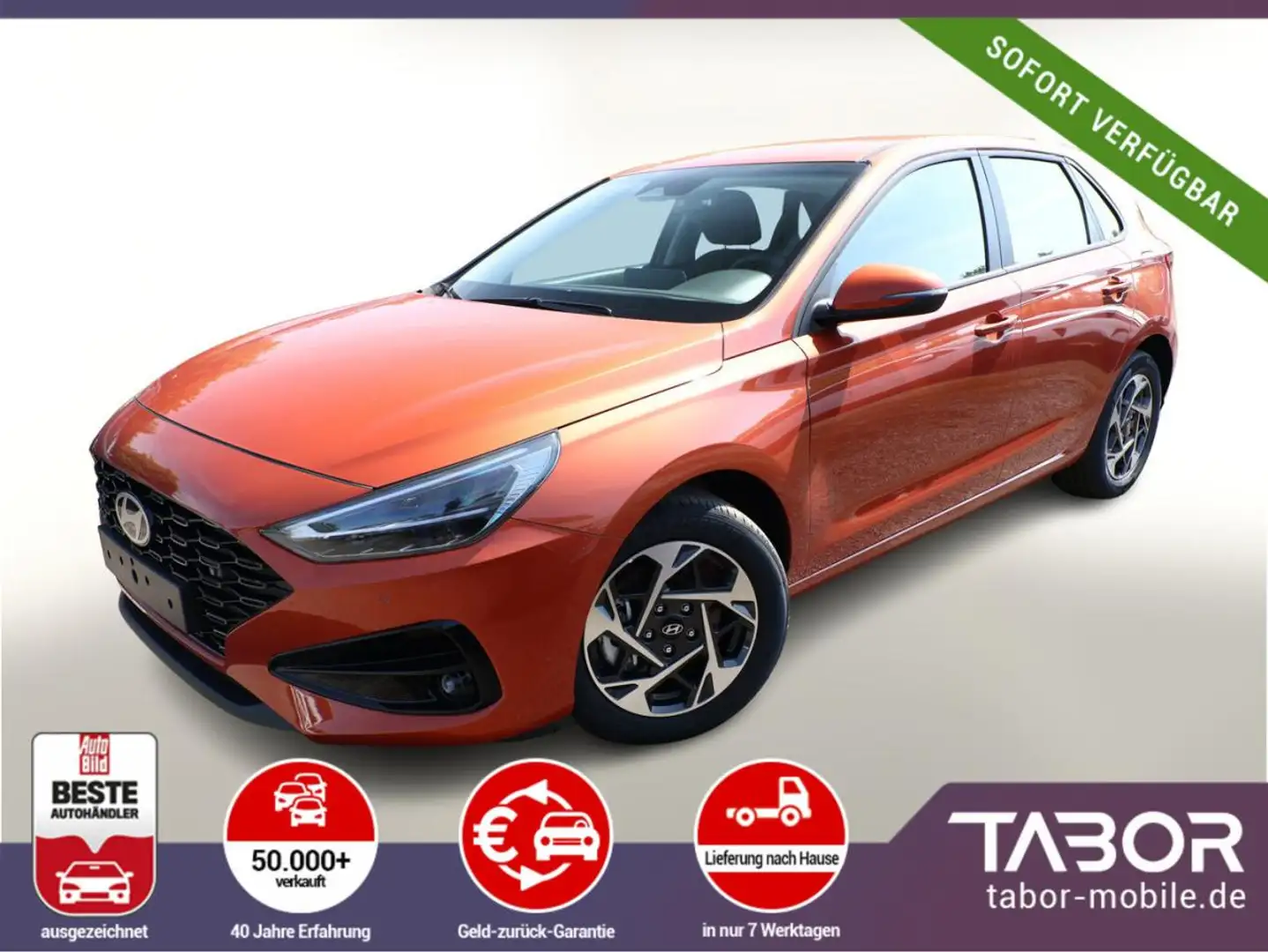 Hyundai i30 1.0 TGDI 100 Advantage LED Nav Kam PDC Temp Orange - 1