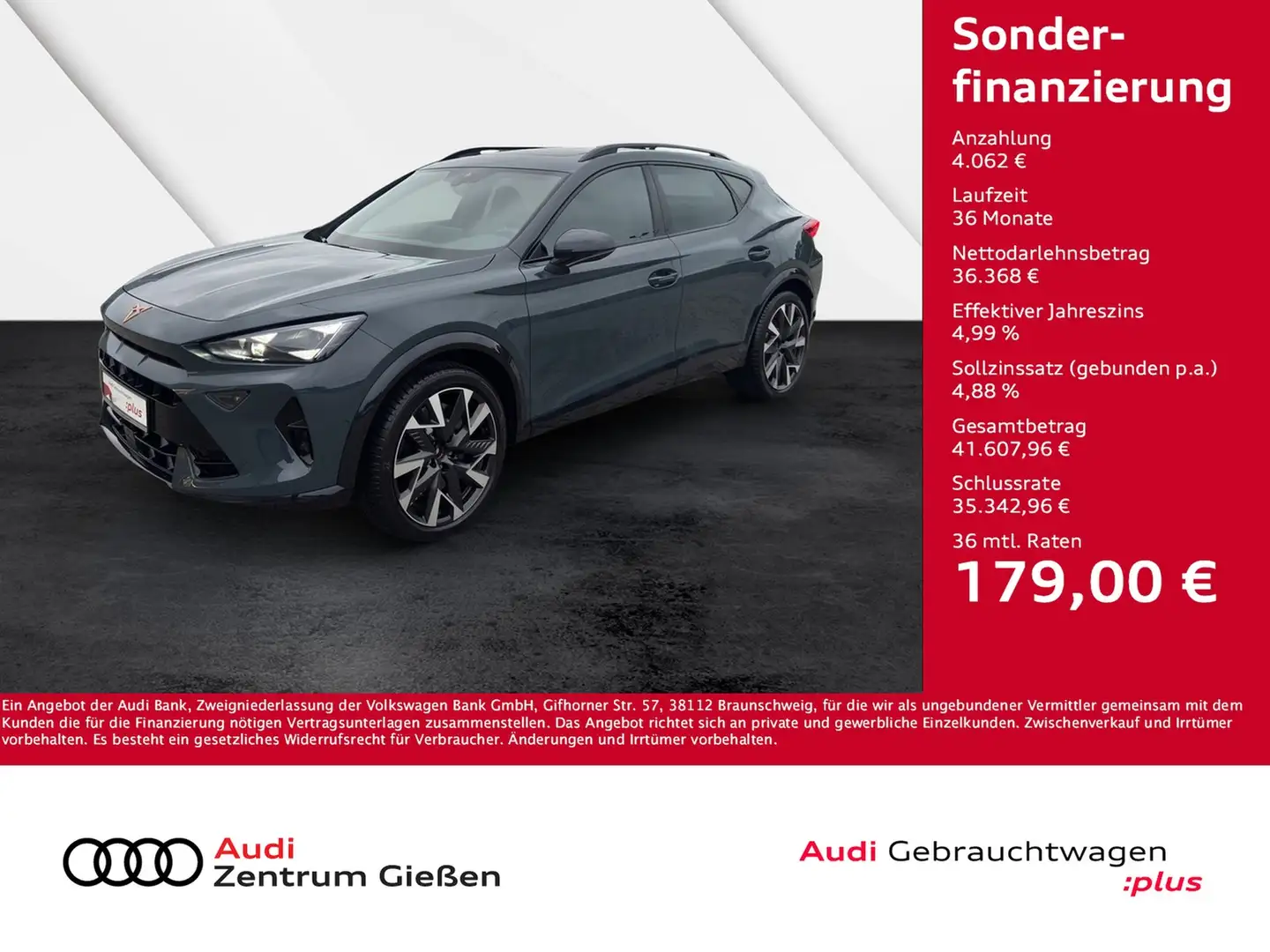 CUPRA Formentor 2.0 TSI 4Drive DSG VZ PANO MATRIX AHK NAVI Blau - 1