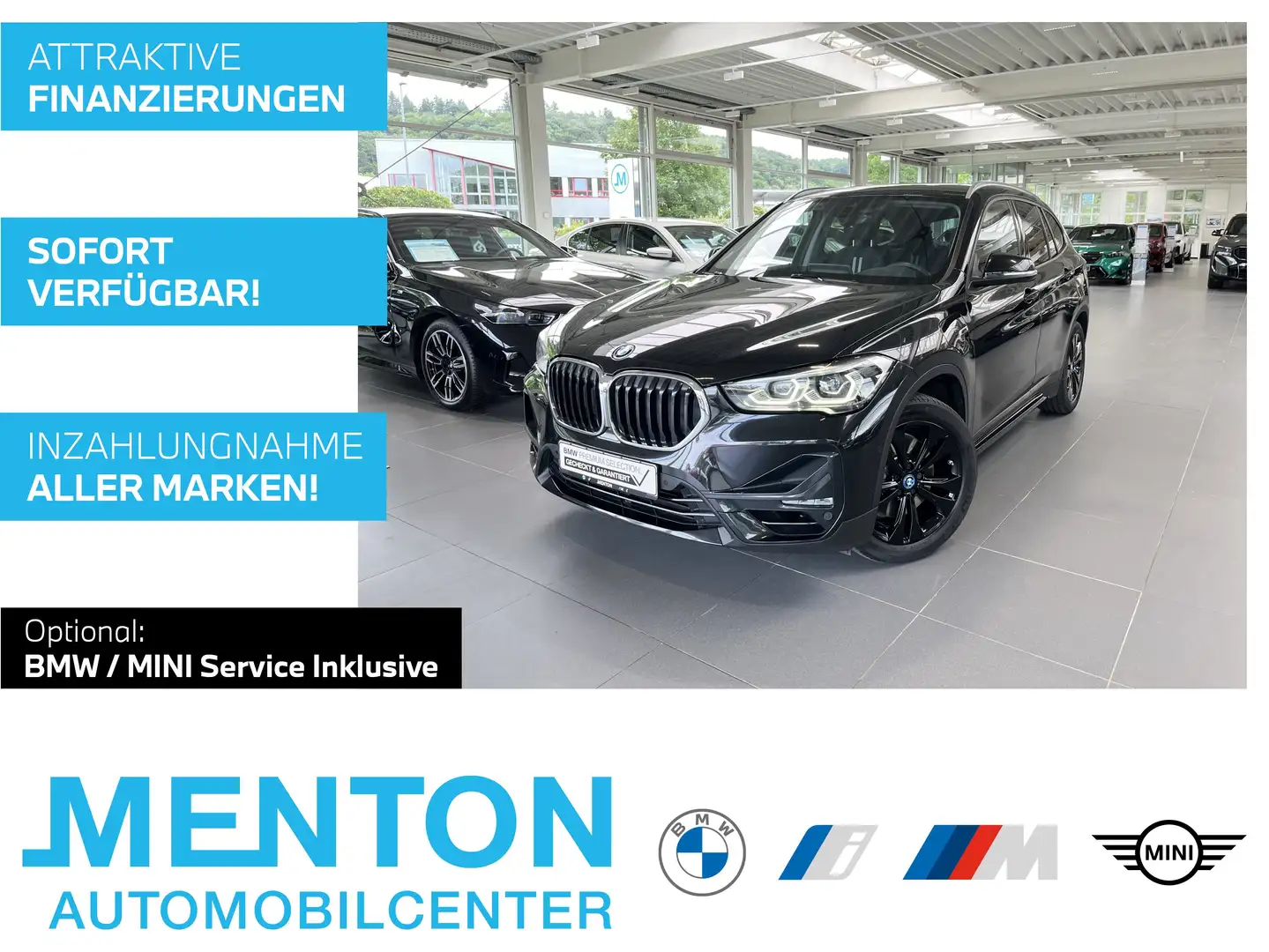 BMW X1 xDrive25e Sport Line AHK/Navi/elektr. Sitze/Head-U Zwart - 1