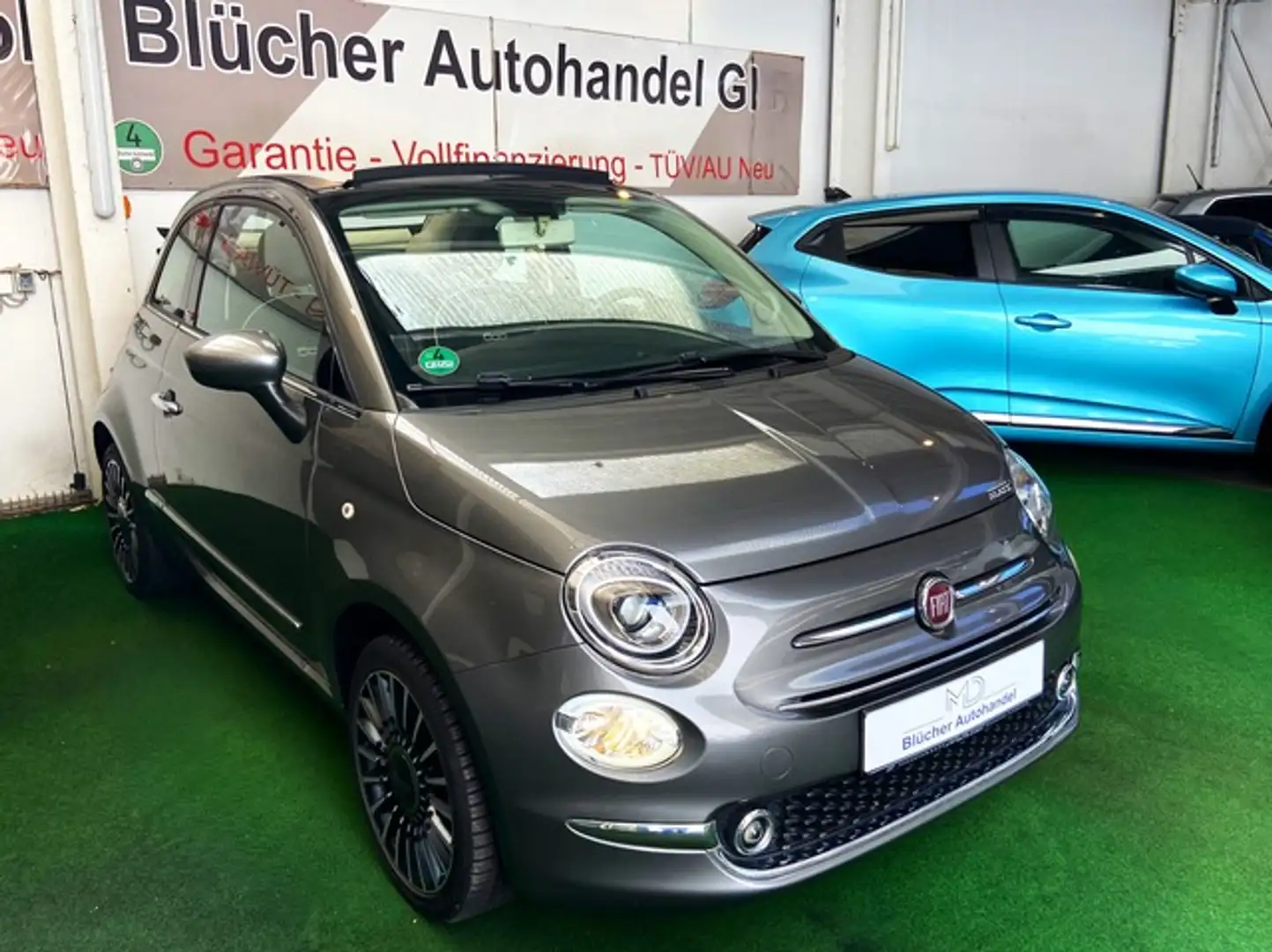 Fiat 500C RockStar Cabrio Automatik PDC LED Apple Ca Grijs - 2