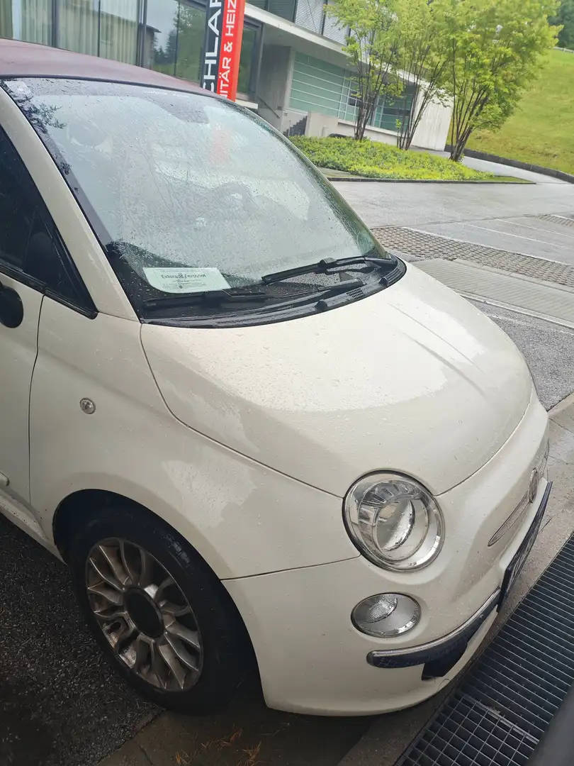 Fiat 500C 500 Cabrio 1,3 16V JTD Mjet II Lounge Start Weiß - 2