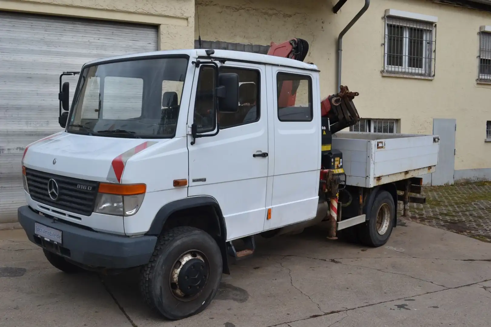 Mercedes-Benz Vario 816 DA 4x4 Allrad AWD KRAN FASSI F65 DOKA Wit - 1