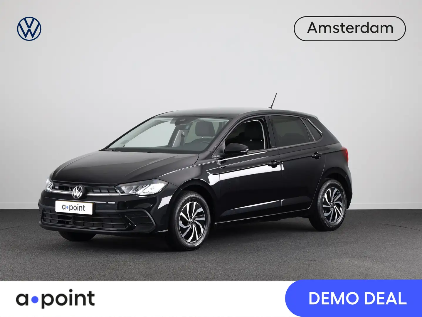 Volkswagen Polo 1.0 TSI Life 96PK | navigatie | camera | parkeerse Zwart - 1