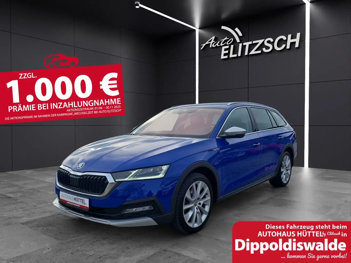 Skoda Octavia Combi Scout 2.0 TDI 4x4 DSG AHZ NAVI LED Bleu - 1