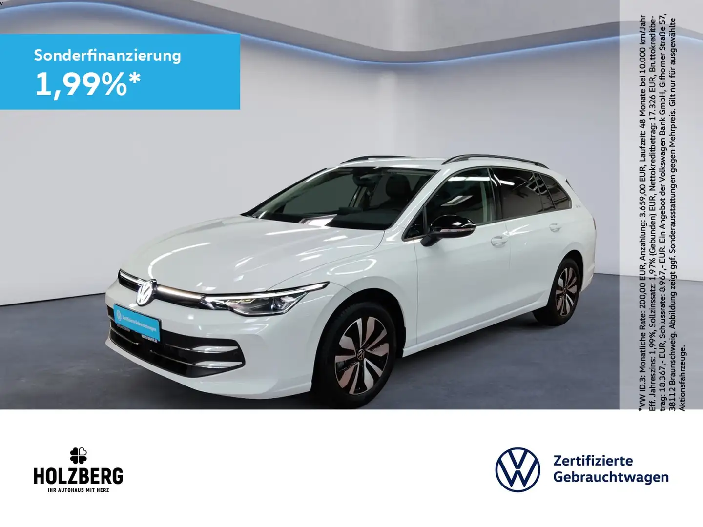Volkswagen Golf VIII Variant 1.5 TSI Goal NAVI+LED+RFK Weiß - 1