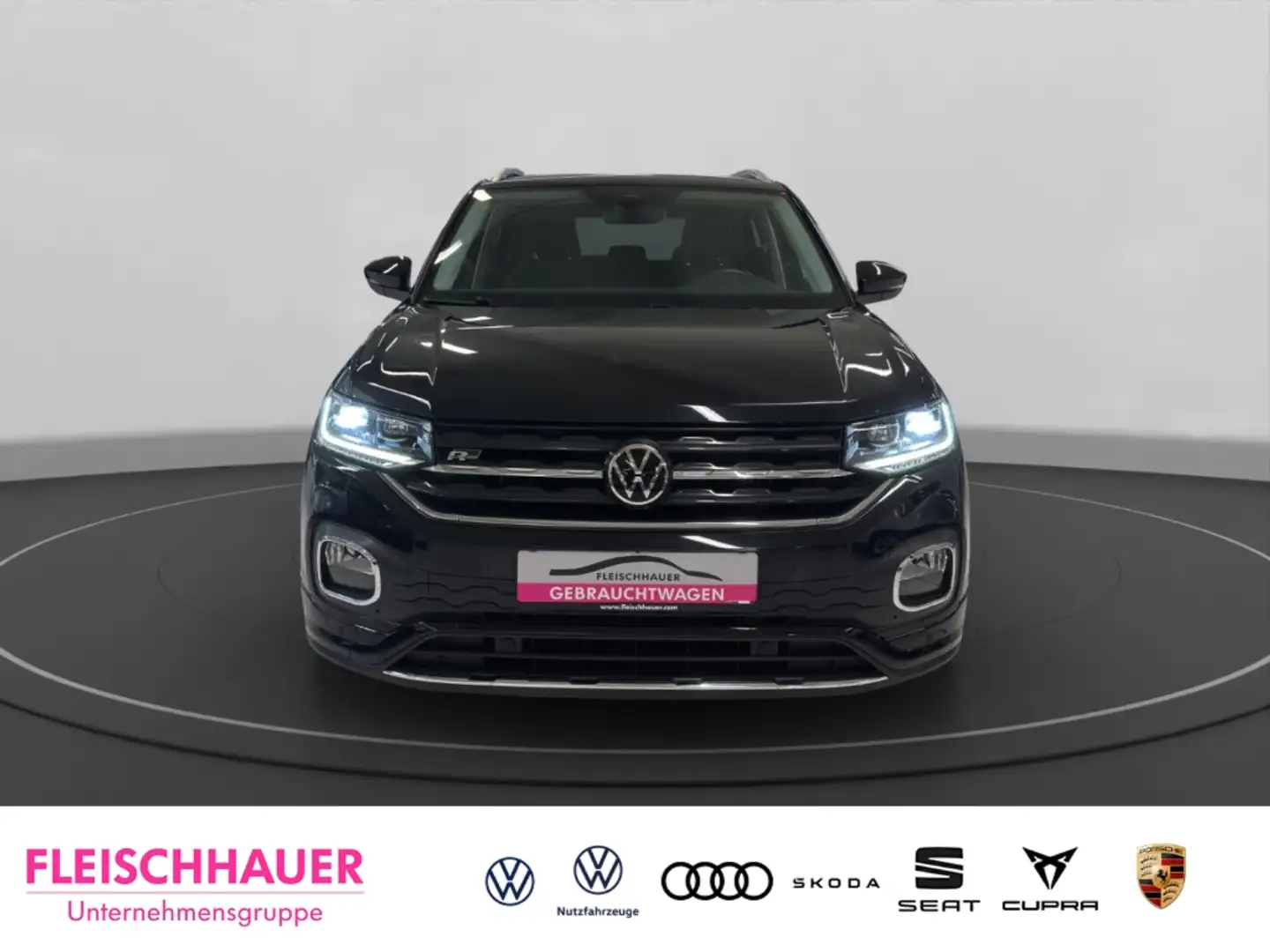 Volkswagen T-Cross Style 1.0 TSI R-Line+LED+VC+ACC+App-connect+Parkle Schwarz - 2
