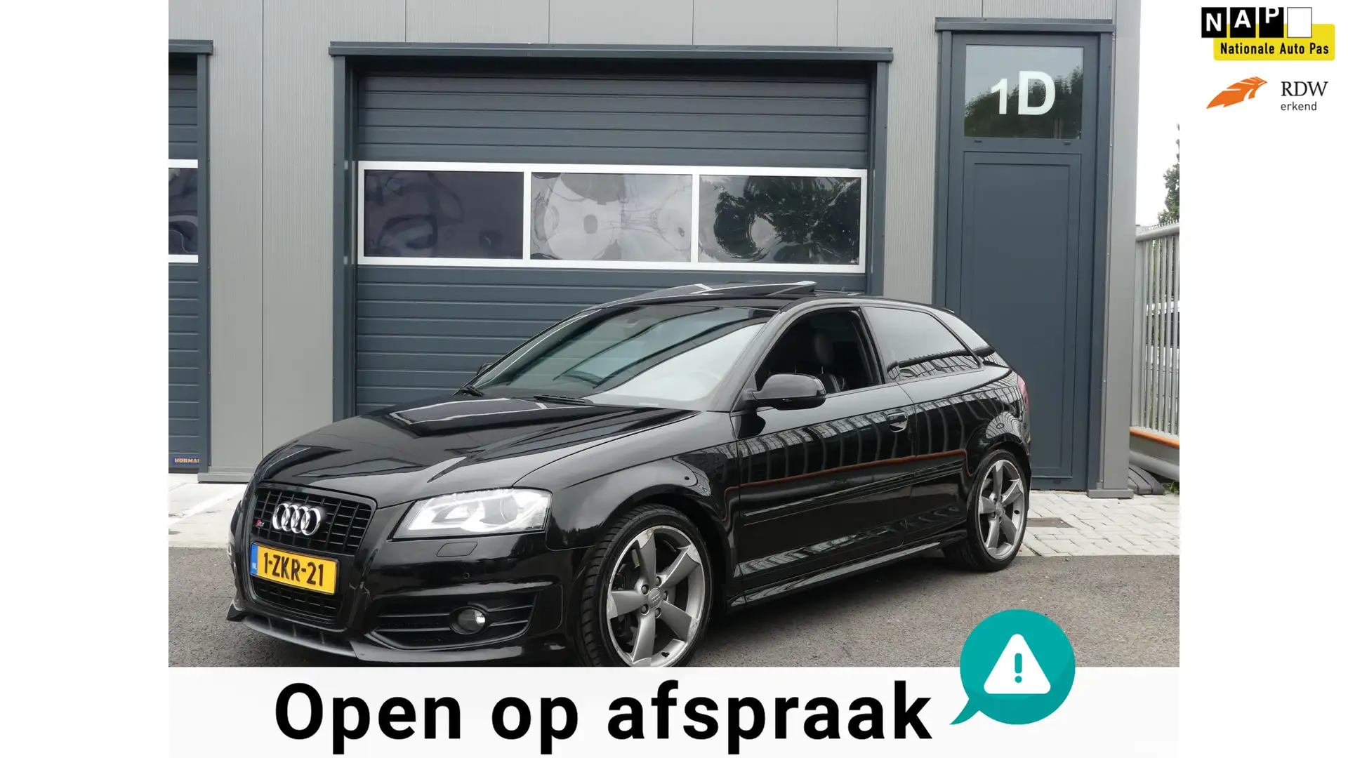 Audi A3 2.0 TFSI S3 quattro 3X S-Line Vol Leder Navigatie Zwart - 1