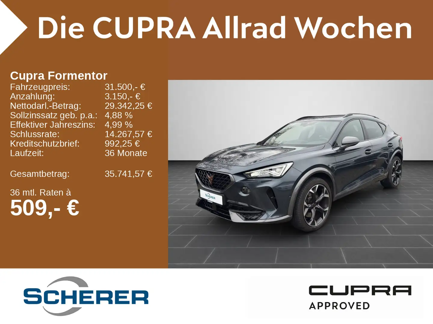 CUPRA Formentor VZ VZ 2.0 TSI 4Drive NAVI KAMERA ACC Grau - 1