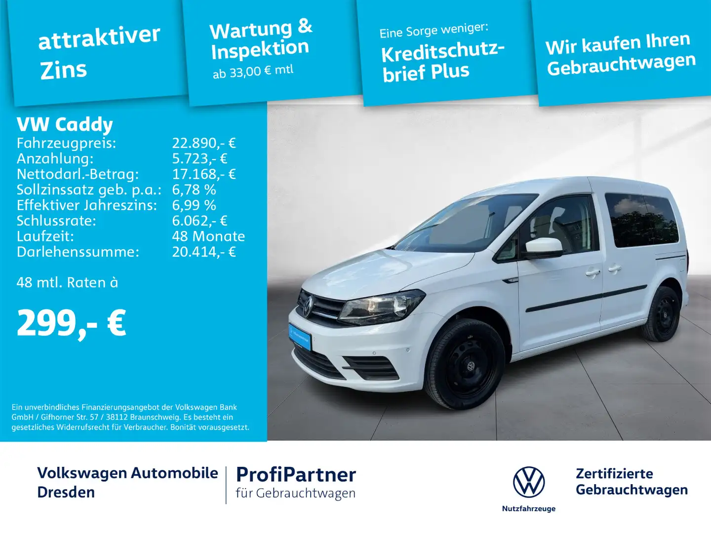 Volkswagen Caddy Trendl.1,4 TSI DSG KLIMA PDC SHZ GRA APP Blanc - 1