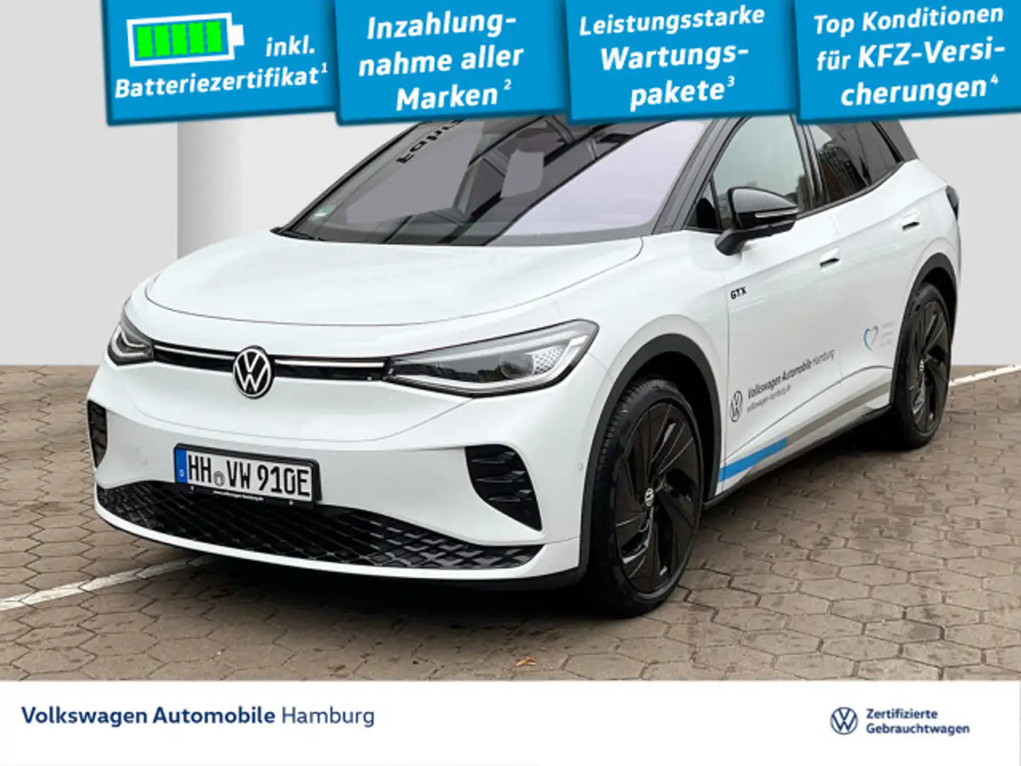 Volkswagen ID.4 GTX 4M AHK Panorama Harman Kardon LED Blanc - 1