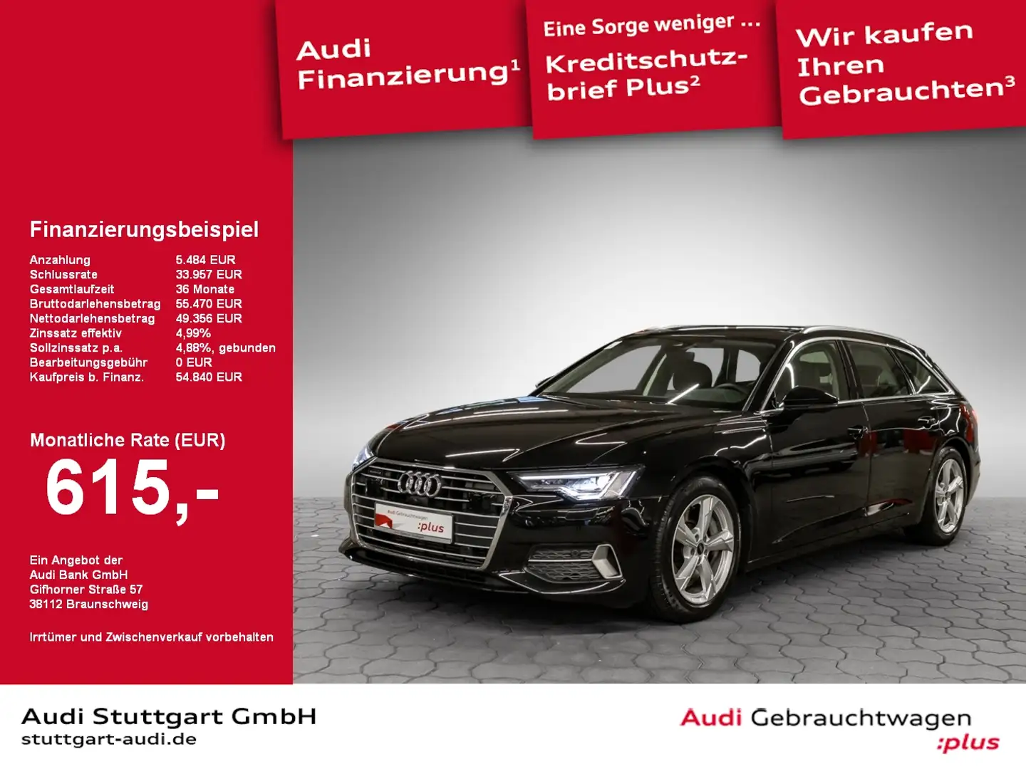 Audi A6 Avant sport 55 TFSI qu s line AHK Pano HUD B&O Noir - 1