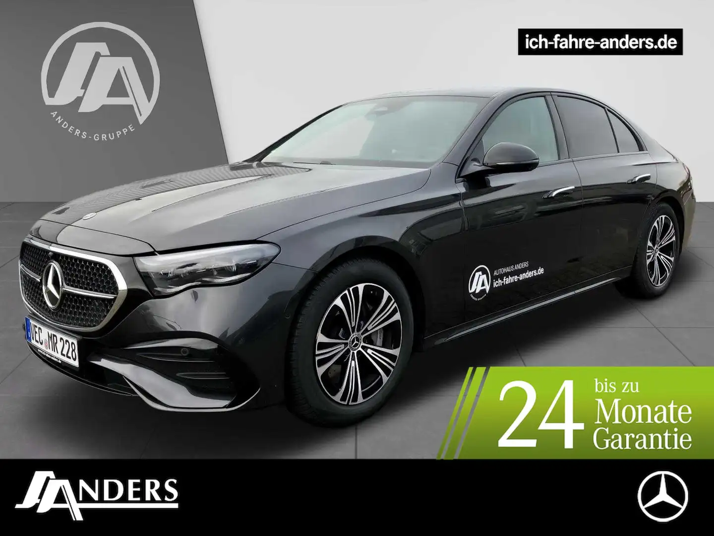 Mercedes-Benz E 200 +AMG+SHZ+AHK+Night+SpurW+W-Paket+ParkAss. Gris - 1