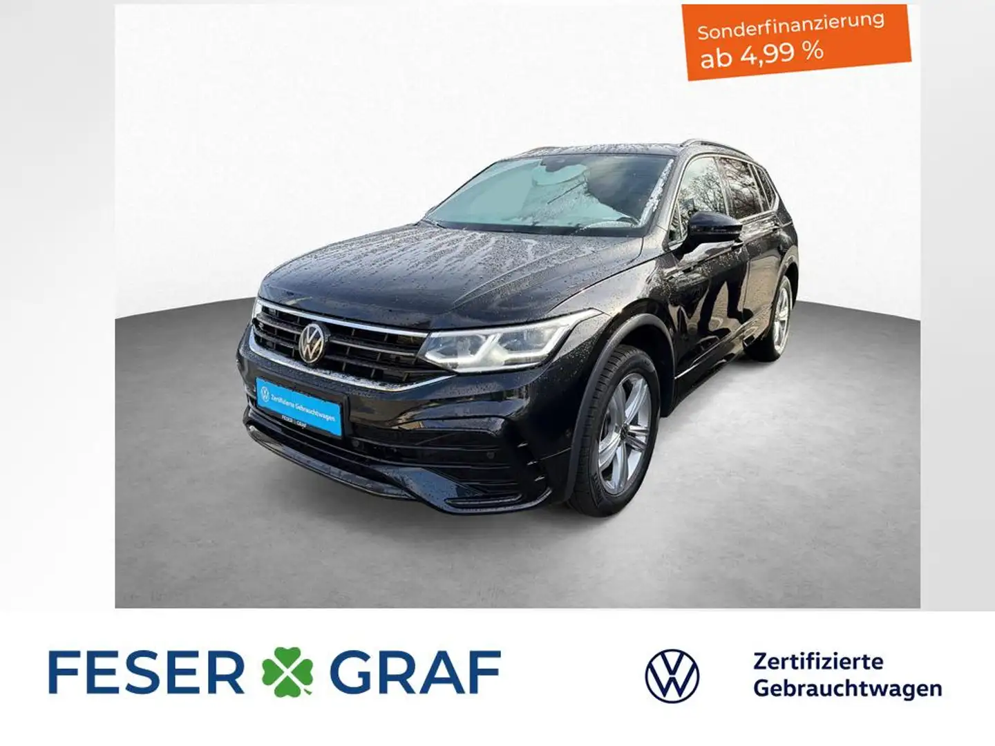 Volkswagen Tiguan Allspace R-Line 4MOTION 2.0 TDI 7-DSG KAMERA PANO KEYLESS A Schwarz - 1