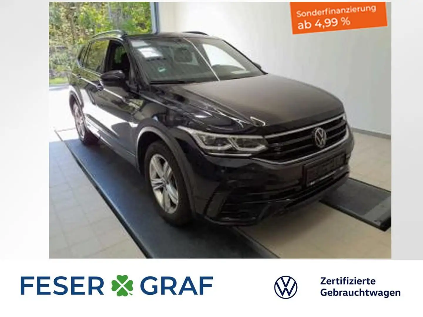 Volkswagen Tiguan Allspace R-Line 4MOTION 2.0 TDI 7-DSG KAMERA PANO KEYLESS A Schwarz - 1