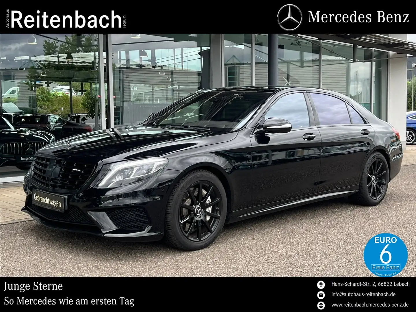 Mercedes-Benz S 63 AMG S634M AMG LANG+DISTR+PANO+MEM BURM+360°+TOTW+LED Чорний - 1