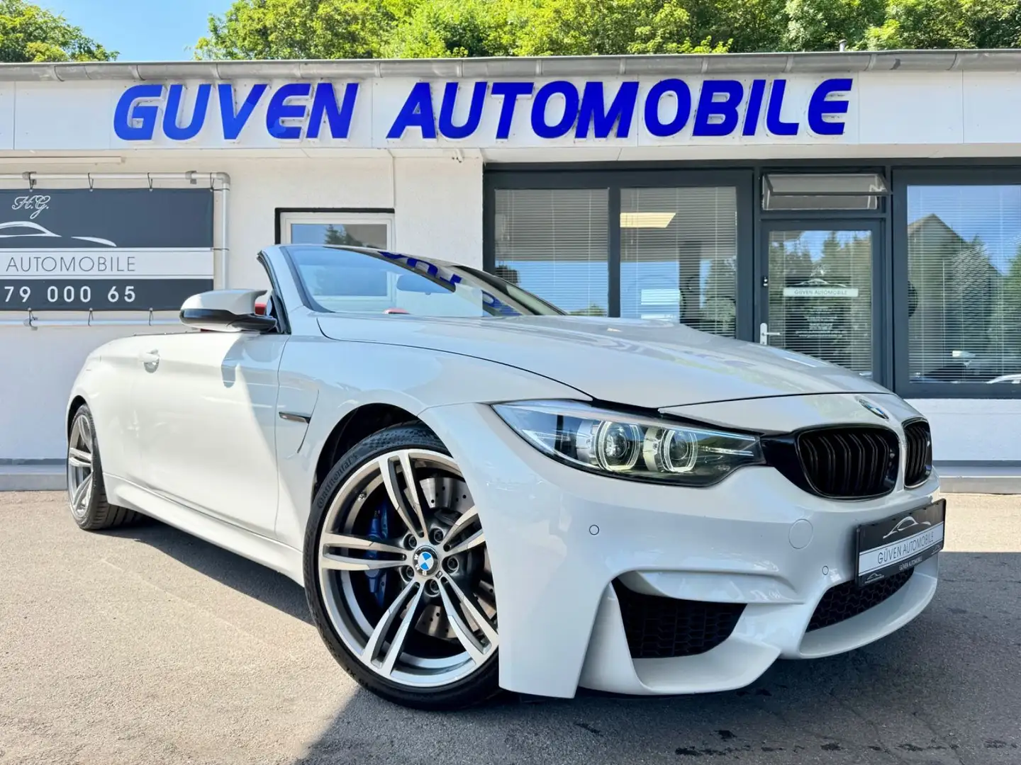 BMW M4 Cabrio LEDER ROT CARBON KEYLESS H&K CAM HUD Weiß - 1