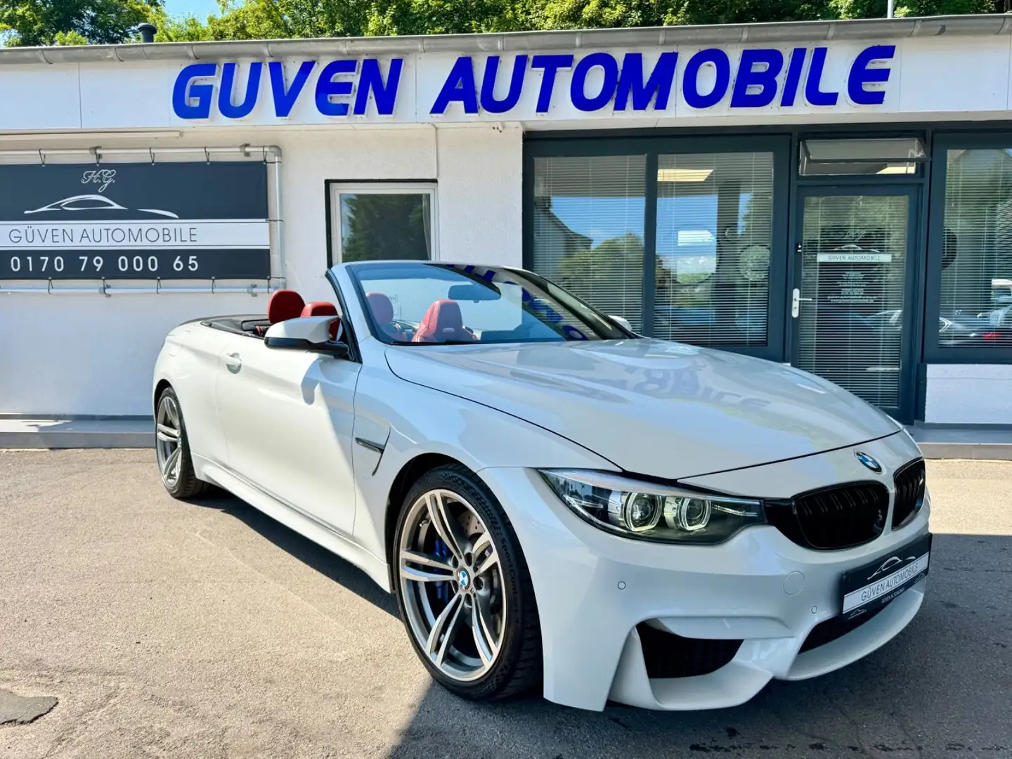 BMW M4 Cabrio LEDER ROT CARBON KEYLESS H&K CAM HUD Weiß - 2