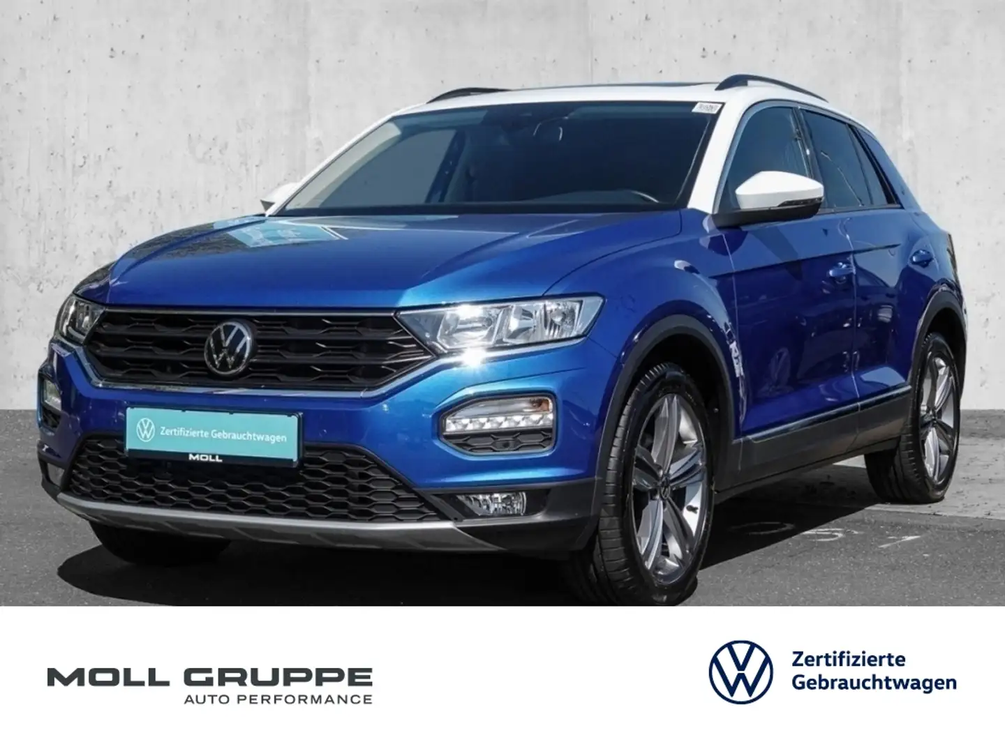 Volkswagen T-Roc 1.5 TSI DSG Style NAVI PANO LM PDC DYNLI Blauw - 1