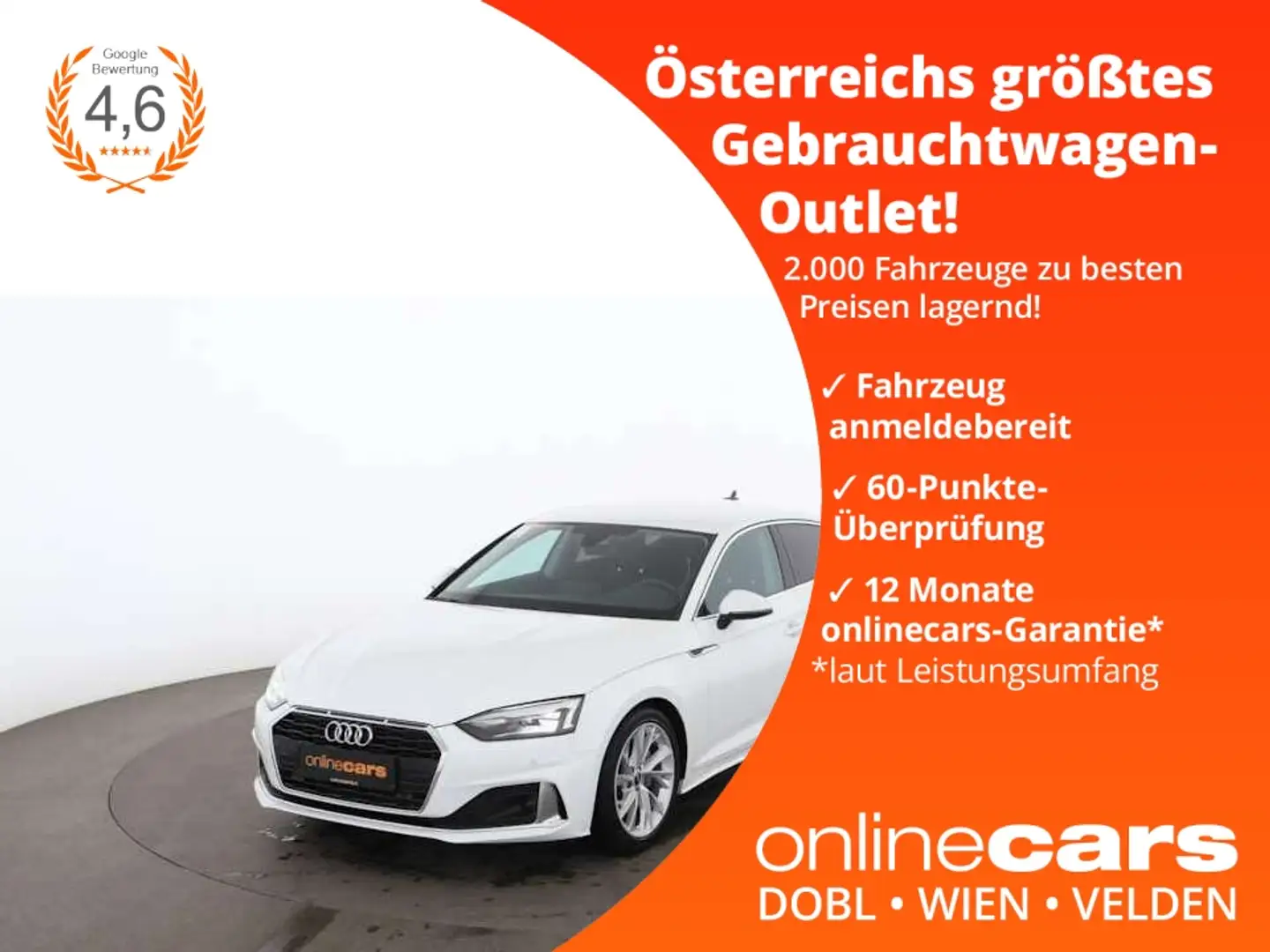 Audi A5 SB 40 TDI advanced Aut LED NAVI SITZHZG R-CAM Weiß - 1