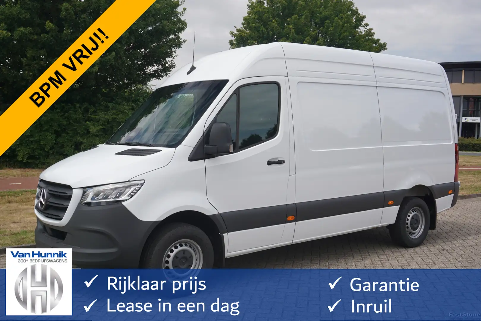 Mercedes-Benz Sprinter 317CDI Pro L2H2 BPM VRIJ!! 10.25" Mbux Cam, Gev. S Wit - 1