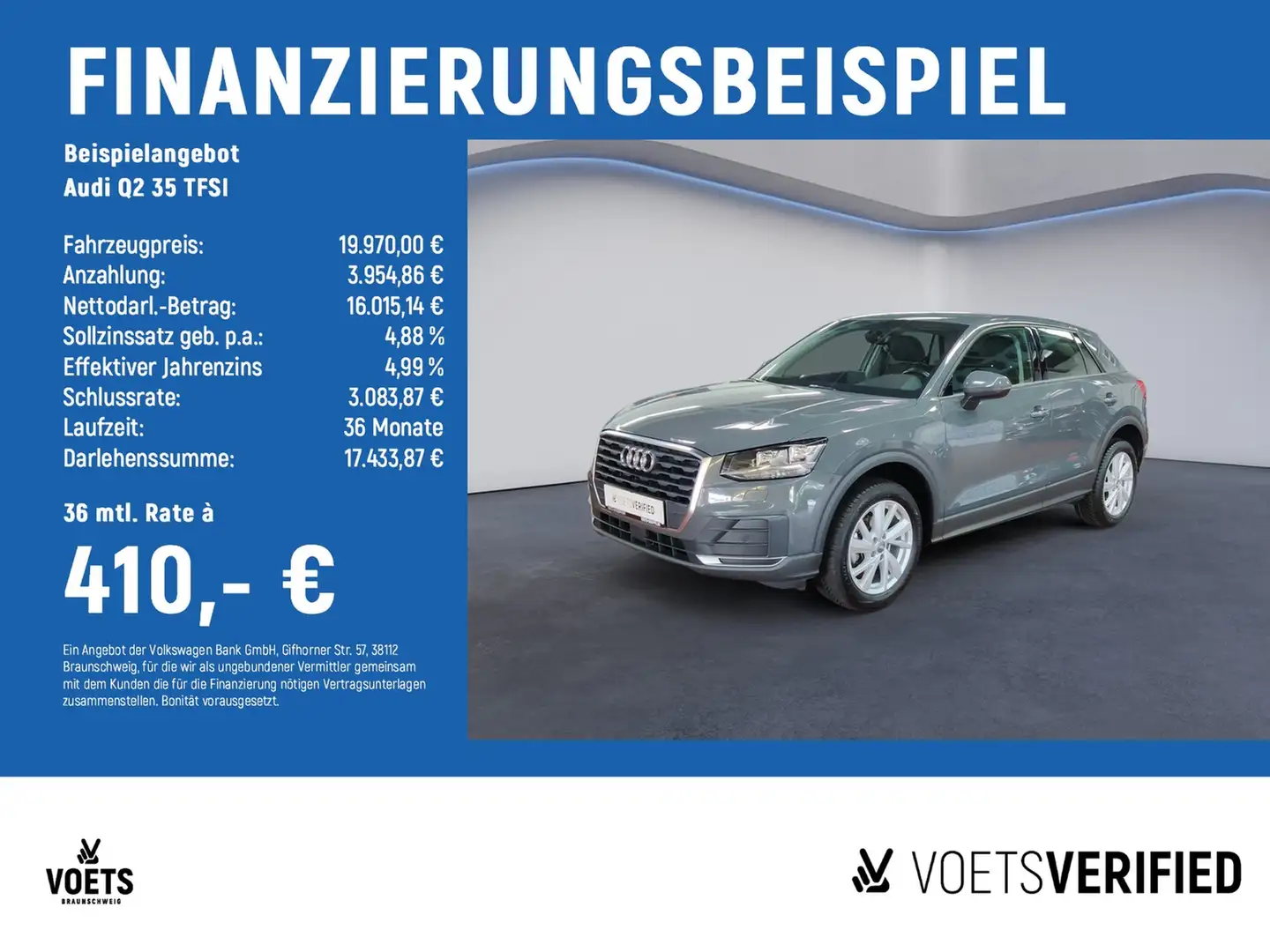 Audi Q2 35 TFSI PDC H+KLIMA Grau - 2