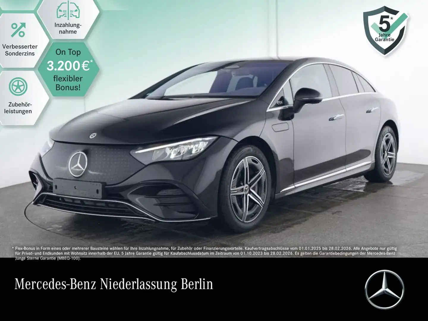 Mercedes-Benz EQE 350 AMG Burmester 3D Pano Distr. HUD LED PTS Schwarz - 1