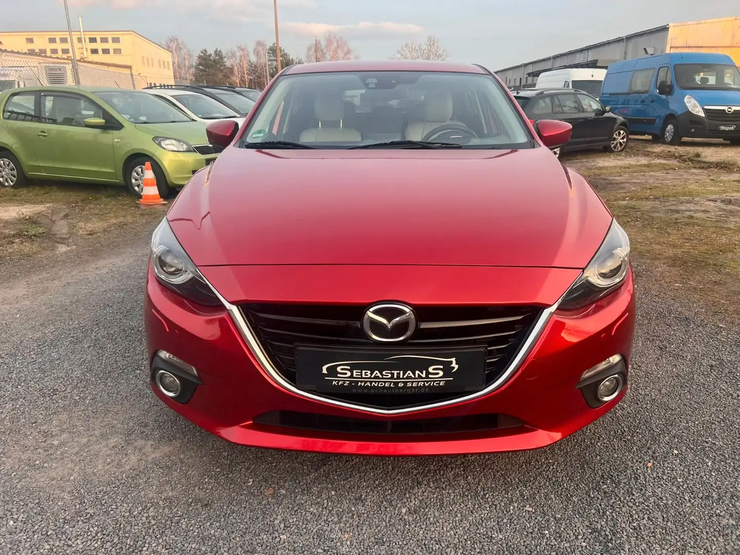 Mazda 3 2.0 Leder Xenon Navi SHZ Klimaauto. Rojo - 2