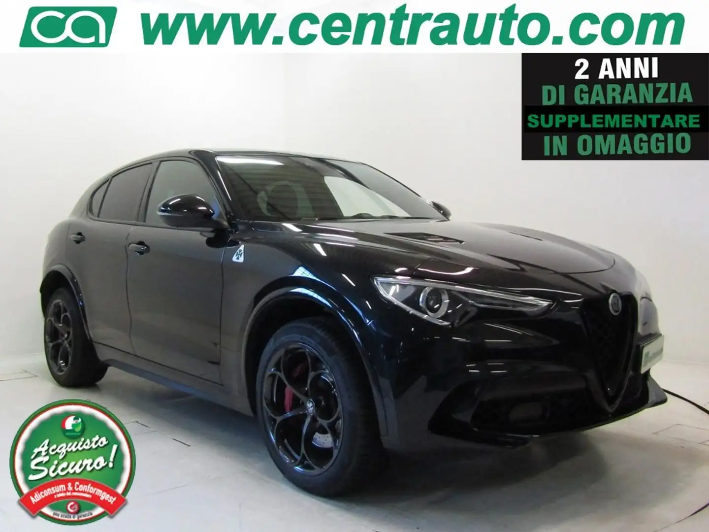 Alfa Romeo Stelvio 2.9 Bi-Turbo V6  AT8 Quadrifoglio Verde  510 CV Nero - 1