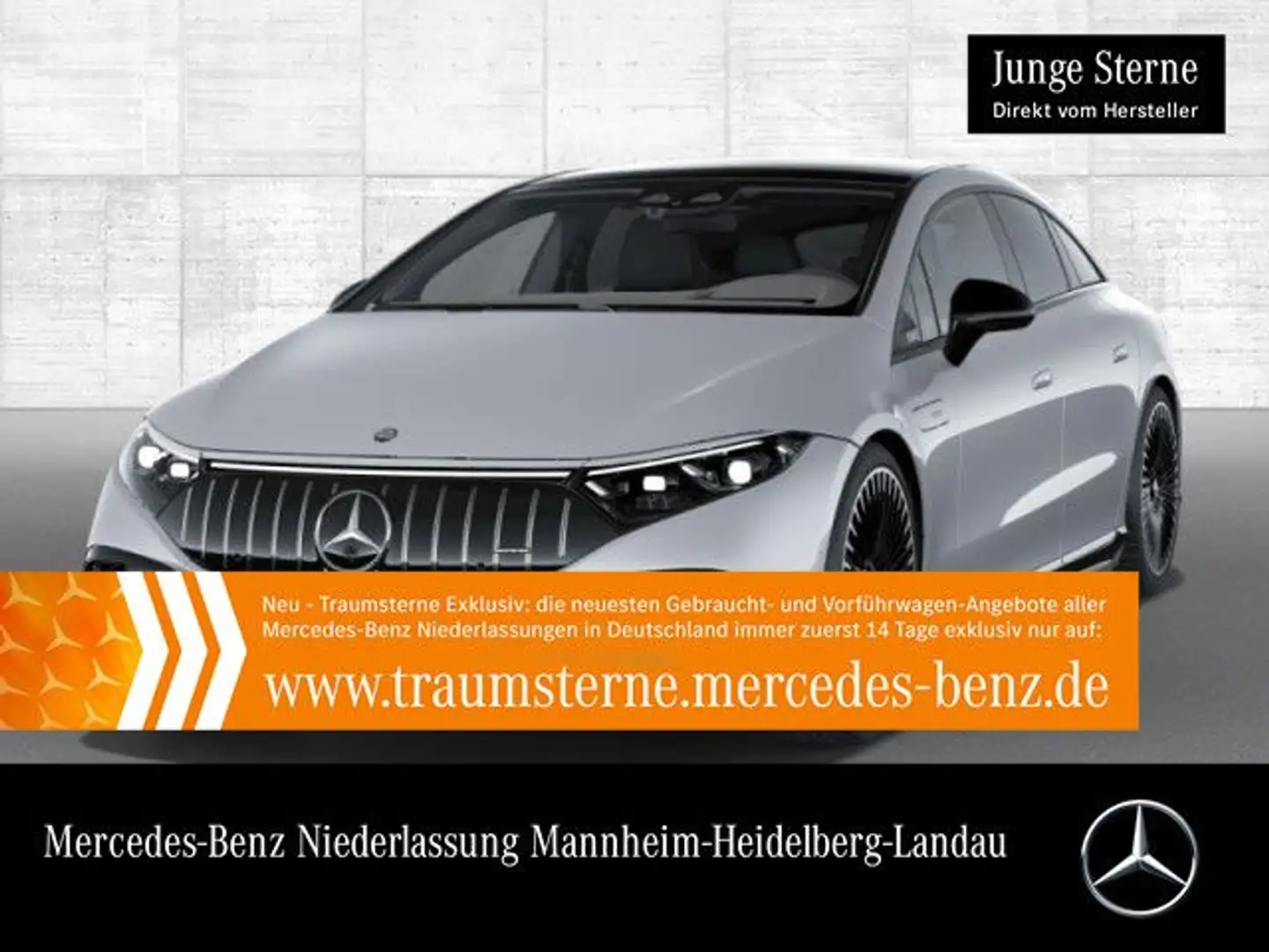 Mercedes-Benz EQS AMG Keramik Driversp Fahrass Pano Burmester HUD Ezüst - 1